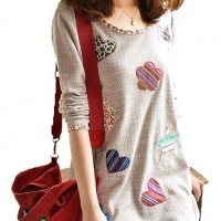 Fashion Women's Round Neck Printed T-Shirt Top Blouse