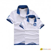 2014 latest new design polo t shirt with embroidery for lovers factory