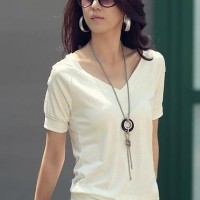 Wholesale Clothes,Fashion Ladys Off-shoulder Tees