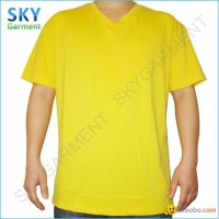 210GSM Lycra Cotton V-Neck Advertising T-Shirt China