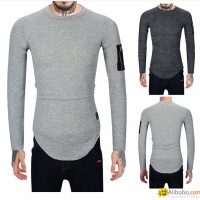 New style OEM brand high quality cotton pure color body fit o neck  soft t shirt
