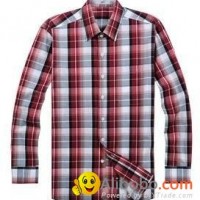 wholesale cheapest men long sleeve plaid washed shirt free shipping drop ship