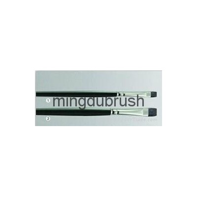 Nickel-Plated Brass Ferrule Synthetic artist paint Brush (chisel blender)picture1