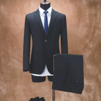 OEM high grade formal office men black business suit for spots goods