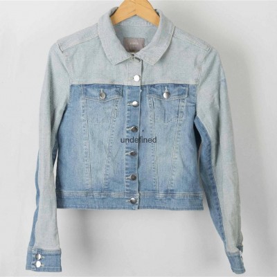 High quality fashion woman denim bomber jacket wholesale custom servicepicture1