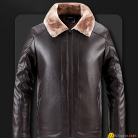 Cross-border Amazon men's leather clothing youth lapel fur one coat casual motor