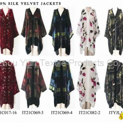 burnout silk velvet long jacket kimonopicture1