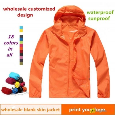 high quality unisex lightweight anti-uv nylon  outdoor men's windbreaker skin japicture1