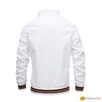 Jacket men's spring and autumn sports solid color jacket