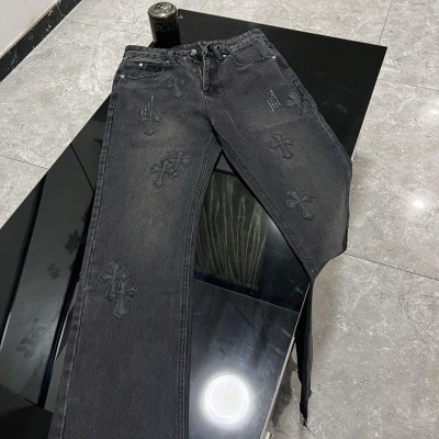Chrome Hearts Vintage Levi's Jeans Chrome Hearts Cross Stitch Black Denim Jeanspicture1