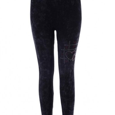 Ladies Studded Twill Cotton Leggingspicture1