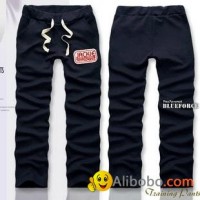 Brand mens long pants male sport pants ambroidered and string slacks