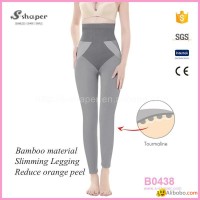 S - SHAPER Women Slimming Body Shaper Tourmaline Bamboo Leggings B0438