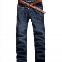 Men Latest Fashion Jeans Straight-and-Narrow Hight Quality Design Denim