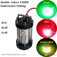 1300W 15M Double Colors LED underwater Night fishing light