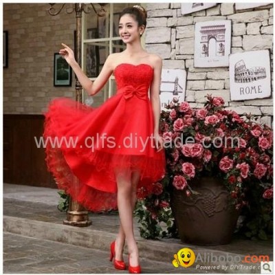 Free Shipping 2013 Autumn Winter Lace Mid-Calf Sleeveless Appliques Ladies' Drespicture1