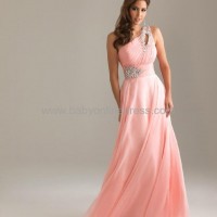 Sexy One Shoulder Summer Sweetheart Chiffon Prom Dress