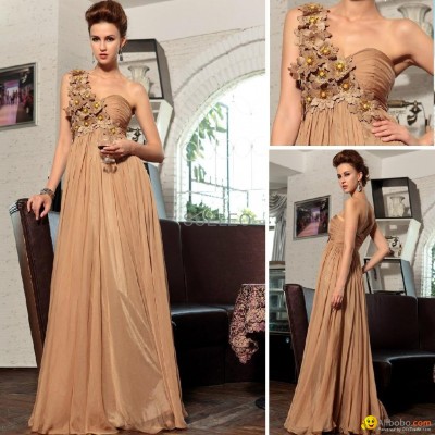 Champagne v neck Elegant Beaded Evening Dresses30720picture1