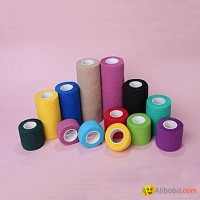 Self sticky non woven mixed color cohesive elastic bandage