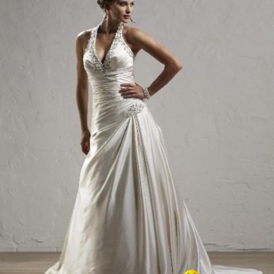 fashion satin wedding dresspicture1
