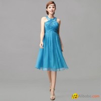 Sexy Beaded Halter neck Sleeveless Prom Backless Dress