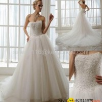 tulle and beading wedding dress 2014