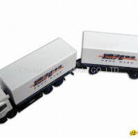 1:87 die cast double trailer truck model