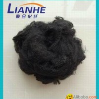 factory sell recycled black color polyester staple fiber