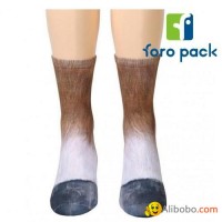 Wholesale Unisex Animal Foot 3D Digtal Printed Custom Cotton Socks