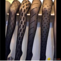 black logo Tights for women sexy leggings stockings