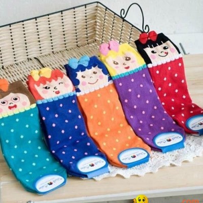 Wholesale Cotton Socks With Cute Cartoon Patternpicture1