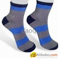 Men's Stripe Terry Sports Socks, Available in Various Colors