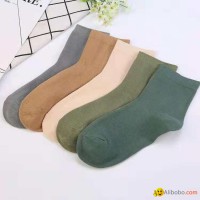 winter candy color cotton socks
