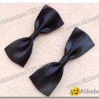 single faced satin ribbon bow tie