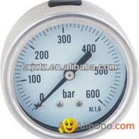 63mm 2.5" Centre Back Mounted All Stainless Pressure Gauge Bayonet Bezel