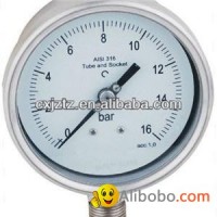 100mm 4.0"Lower Mounted All Stainless Pressure Gauge Bayonet Bezel