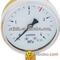 63mm Bottom Screw Window Acetylene Pressure Gauge