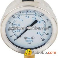 50mm 2.0" Bottom Silicone Oil Filled Pressure Gauge Bayonet Type