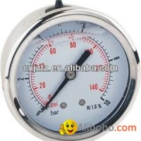 63mm 2.5" Back Glycerine Filled Pressure Gauge Crimped Type