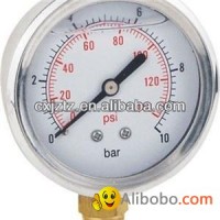 63mm 2.5" Bottom Glycerine Filled Pressure Gauge Crimped Type