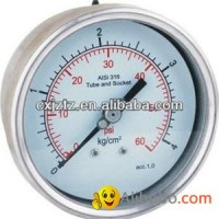 100mm 4.0"Lower Back Mounted All Stainless Pressure Gauge Bayonet Bezel
