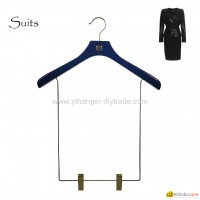 HW-03 luxury colored wooden women suits hangers