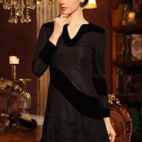 2014 Spring Autumn fashion hollow out bouffant long sleeve dress