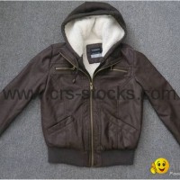 Ladie's Lamb Lining PU Jacket with Hoodie-Wholesale Only