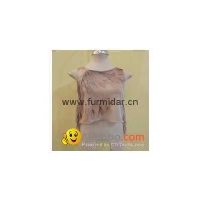 OEM customized  chiffon lace Women summer clothing chiffon blouse with side slitpicture1