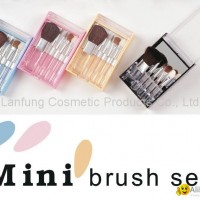 5 pcs travel cosmetic brush set
