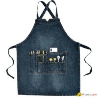Wholesale customized high quality denim apron design denim apron