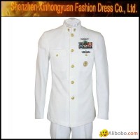 United States Coast Guard Dress White Coat in military uniform