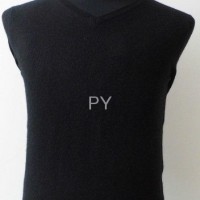2014 new style V neck black 12 needle man's cashmere sweater 022