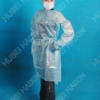 disposable non woven PE Isolation Gown(blue) waterproof